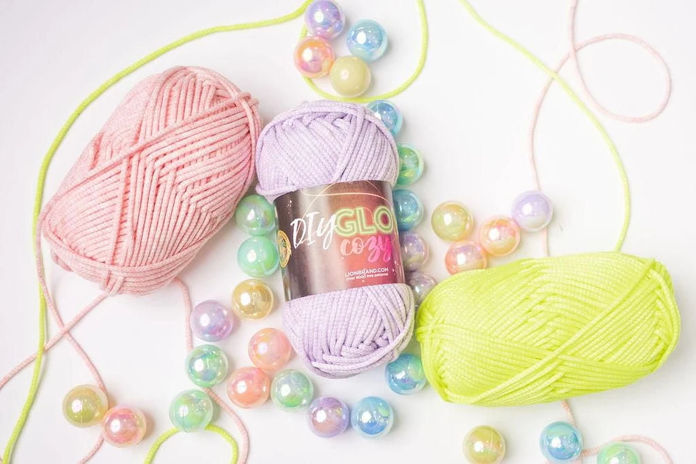 Lion Brand DIY Glow Cozy Yarn #4 Medium/Worsted Yarn 60g/72m 3-Pack