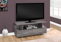 Monarch Specialties Tv Stand, 48 Inch, Console, Media Entertainment Center, Storage Cabinet, Living Room, Bedroom, Laminate, Grey, Contemporary, Modern