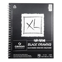 XL Drawing Pad, Black, 9" x 12"