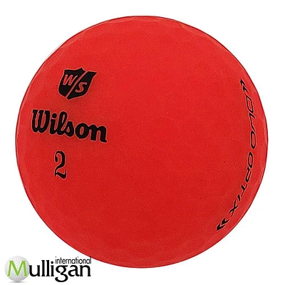 Mulligan - 12 Wilson Staff Duo Optix Matte 5A Recycled Used Golf Balls, Red