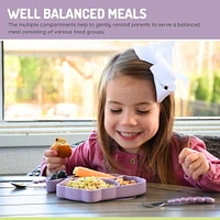 Assiette avec ventouse en silicone divisée– chat- 100 % silicone, pour bébé et les tous-petits - sans BPA, va au lave-vaisselle et au micro-ondes. Assiette en silicone divisée