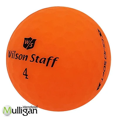 Mulligan - 36 Wilson Staff Duo Optix Matte 4A Recycled Used Golf Balls, Orange