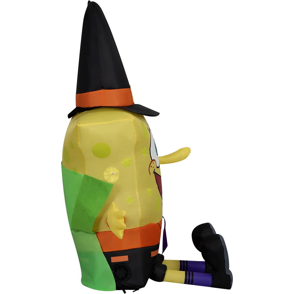 Airblown-Spongebob in Black and Orange Witch Outfit-MD-Nick (WM)