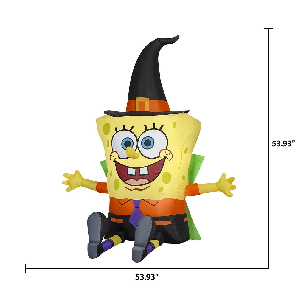 Airblown-Spongebob in Black and Orange Witch Outfit-MD-Nick (WM)