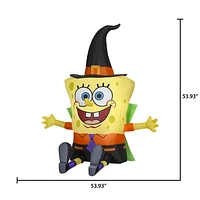 Airblown-Spongebob in Black and Orange Witch Outfit-MD-Nick (WM)