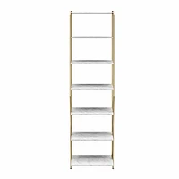 CosmoLiving Gwyneth Closet - Shelves, White Marble