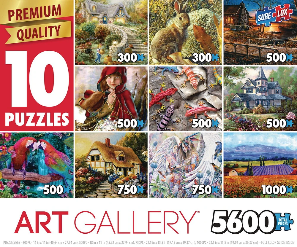 Sure-Lox 10-in-1 Multi-Pack Art Gallery Puzzle Set