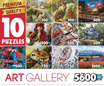 Sure-Lox 10-in-1 Multi-Pack Art Gallery Puzzle Set