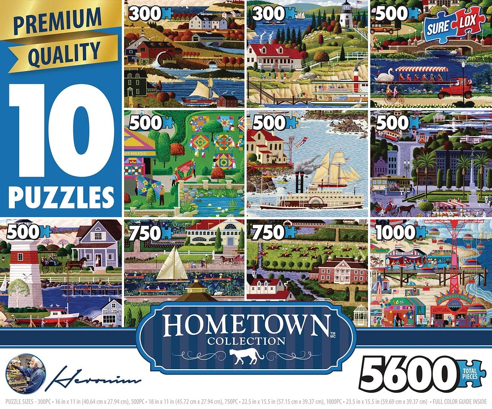 Sure-Lox 10-in-1 Multi-Pack Hometown Collection Puzzle Set