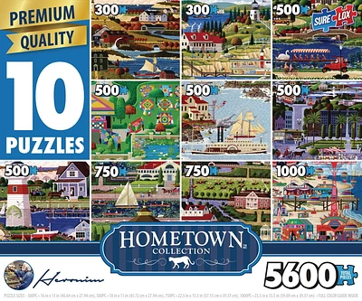 Sure-Lox 10-in-1 Multi-Pack Hometown Collection Puzzle Set