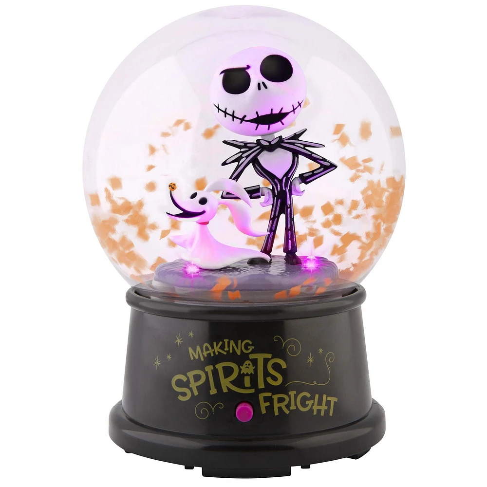 Tabletop Globe-4.5"-Stylized Jack Skellington and Zero-Disney