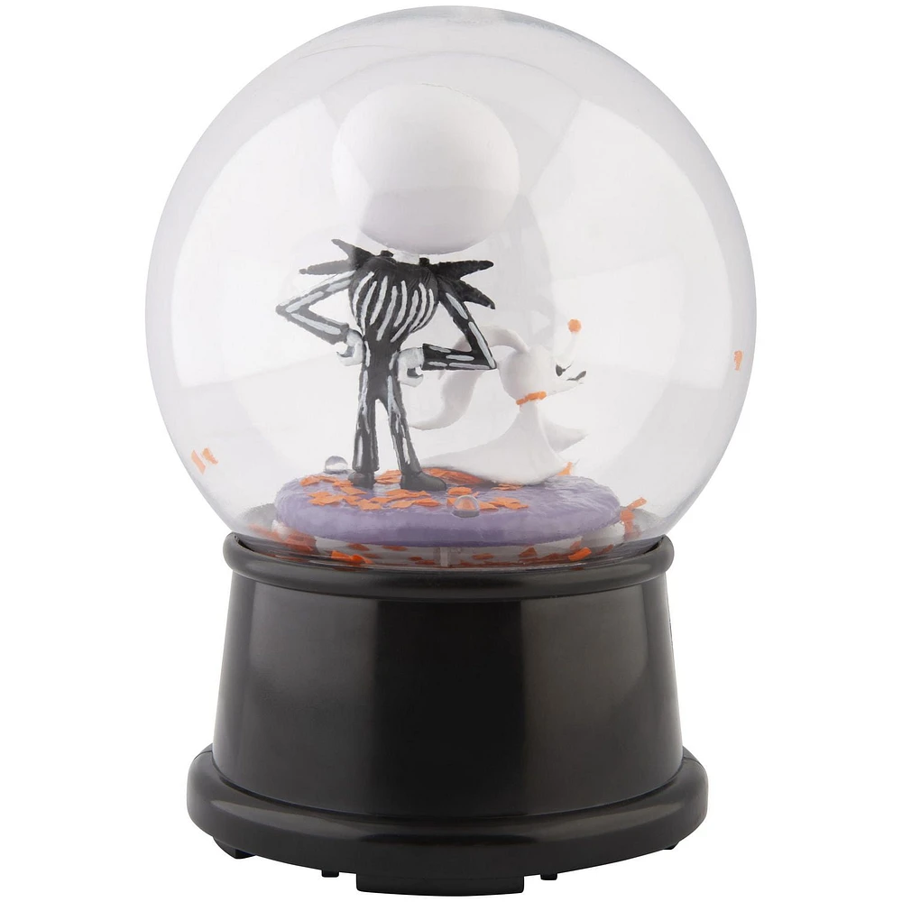 Tabletop Globe-4.5"-Stylized Jack Skellington and Zero-Disney