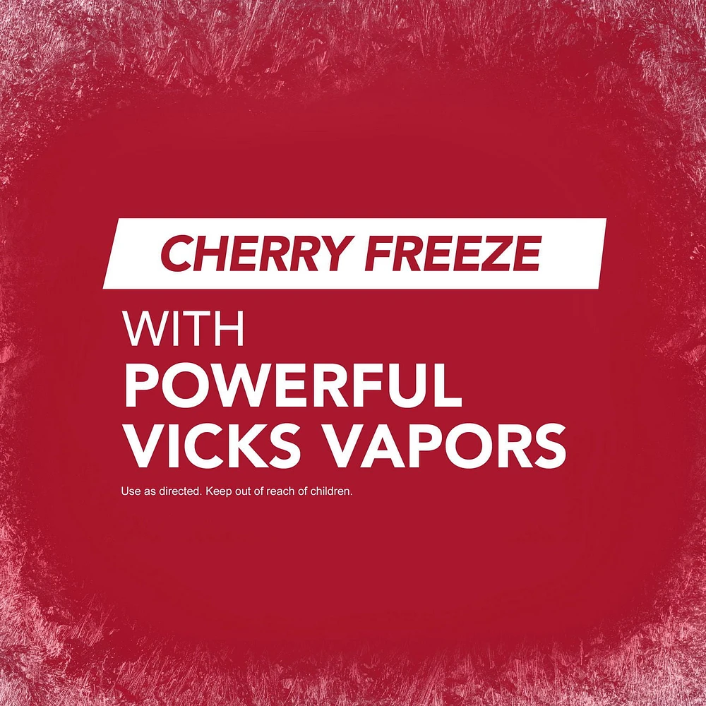 Vicks VapoCOOL Max Drops, Max Strength Medicated Drops, Soothes Sore Throat Pain Caused by Cough, Cherry Freeze Flavor, 40CT