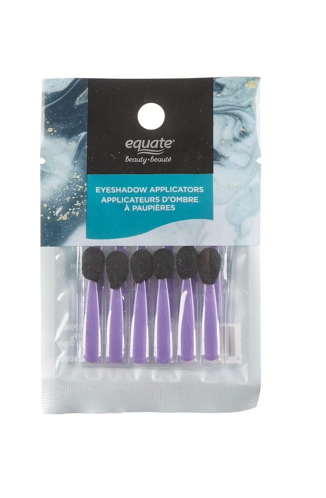 Equate Beauty Eyeshadow Applicators, Set of 12 foam applicators in pouch.