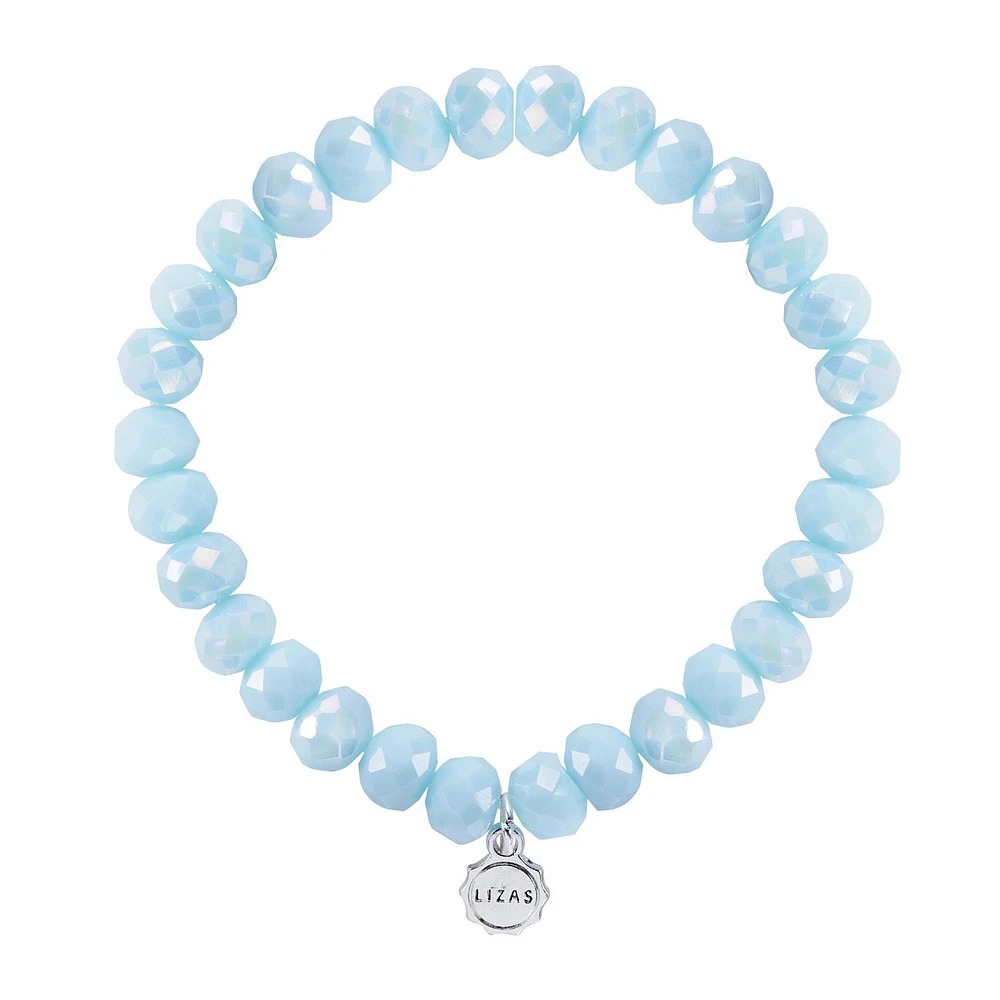 Quintessential Crystal Glass Beaded Set of 3 Aqua Bracelets