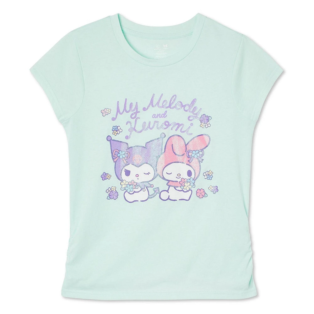 Haut à mancherons My Melody et Kuromi pour filles Tailles TP-G