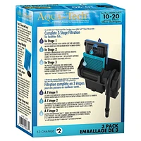 Aqua-Tech Cartouche Filtrante 10-20, Paquet de 3 Cartouche filtrante Aqua-Tech de 10 à 20 gallons, paquet de 3