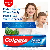 Colgate Cavity Protection Fluoride Toothpaste, Regular, 4 x 120 mL