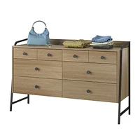 Novogratz Bushwick Wide 6 Drawer Dresser, Natural