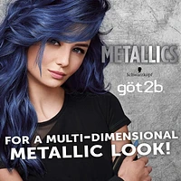 Got2b Metallic Permanent Hair Color M67 Blue Mercury, Unique metallic radiance