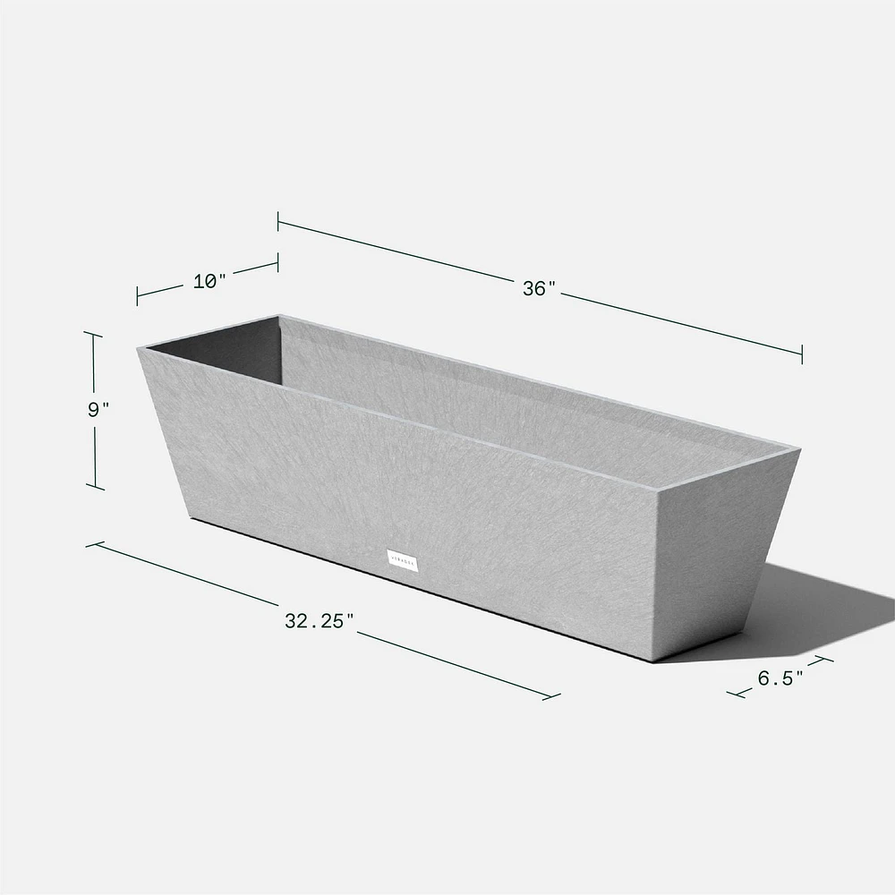 Veradek Pure Series Window Box 36" Plastic Planter