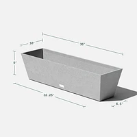 Veradek Pure Series Window Box 36" Plastic Planter