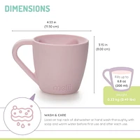 melii Silicone Bear Mug for Toddlers and Kids - Pink