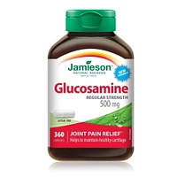 Jamieson Regular Strength Glucosamine 500 mg Capsules, 360 capsules