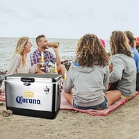 Corona 54-Quart Ice Chest Cooler with Bottle Opener, 51L, Holds 85 Cans