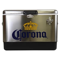 Corona 54-Quart Ice Chest Cooler with Bottle Opener, 51L, Holds 85 Cans