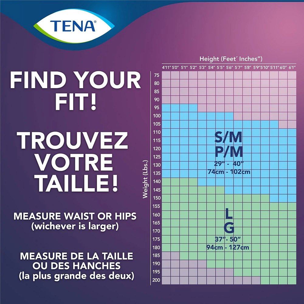 TENA Culottes contre l’incontinence féminine - Absorption Super Plus - TGrand - 14 unités 14 unités, TG