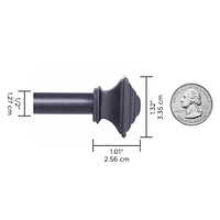 Mainstays 28"-48" Curtain Rod, 1/2 in. Diameter, 1/2 in. Diameter