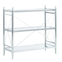 Grayton Chrome and Glass Floor Console