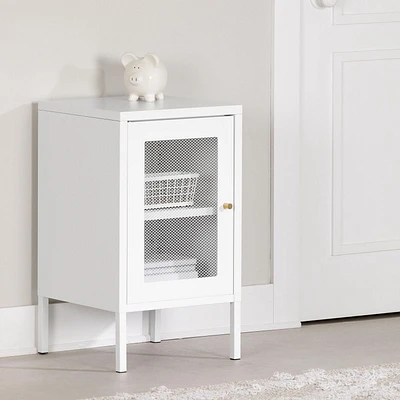 Metal Mesh 1-Door Nightstand from the collection Dylane South Shore