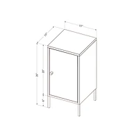 Metal 1-Door Nightstand from the collection Dylane South Shore