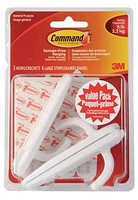 Command™ Utility Hooks 17003C-VP, Large, White, 5 lb (2.3 kg), 3 Hooks, 6 Strips, Value Pack