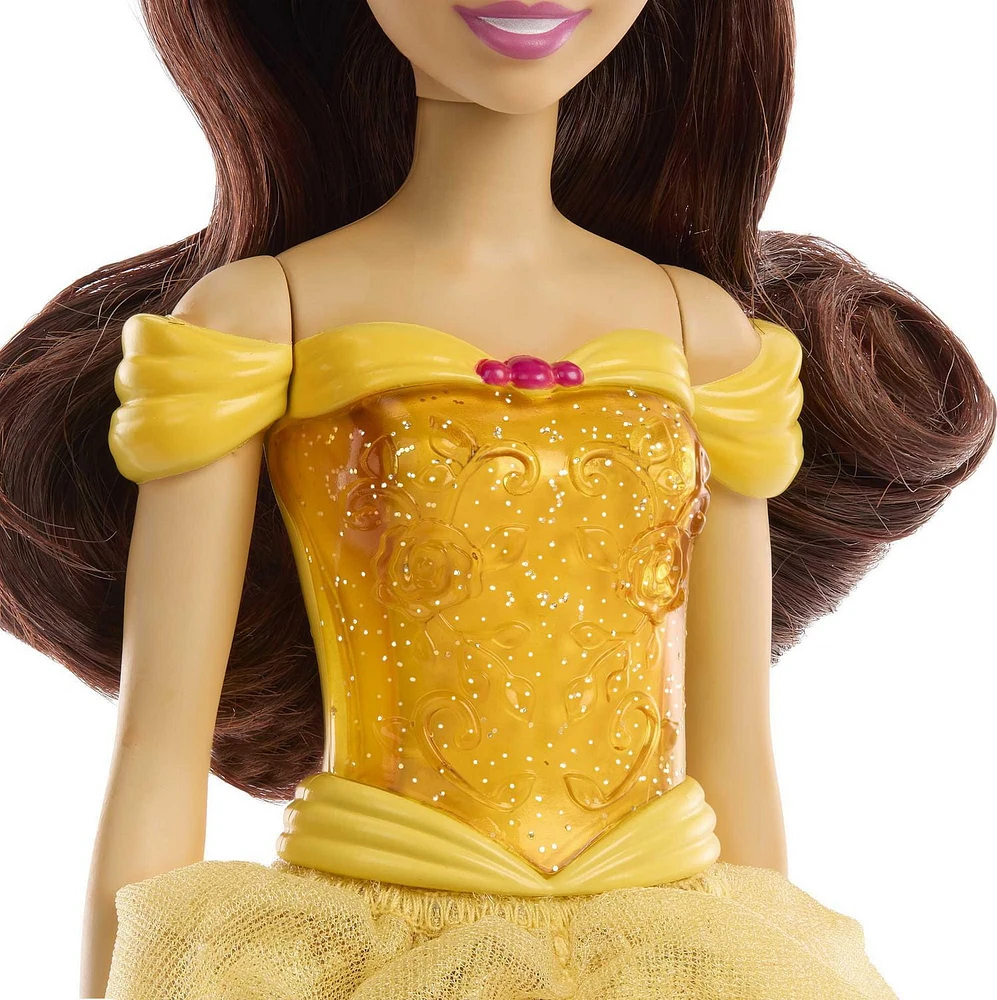 Disney Princess Belle Fashion Doll and Accessory, Toy Inspired by the Movie Beauty and the Beast, Ages 3Y+