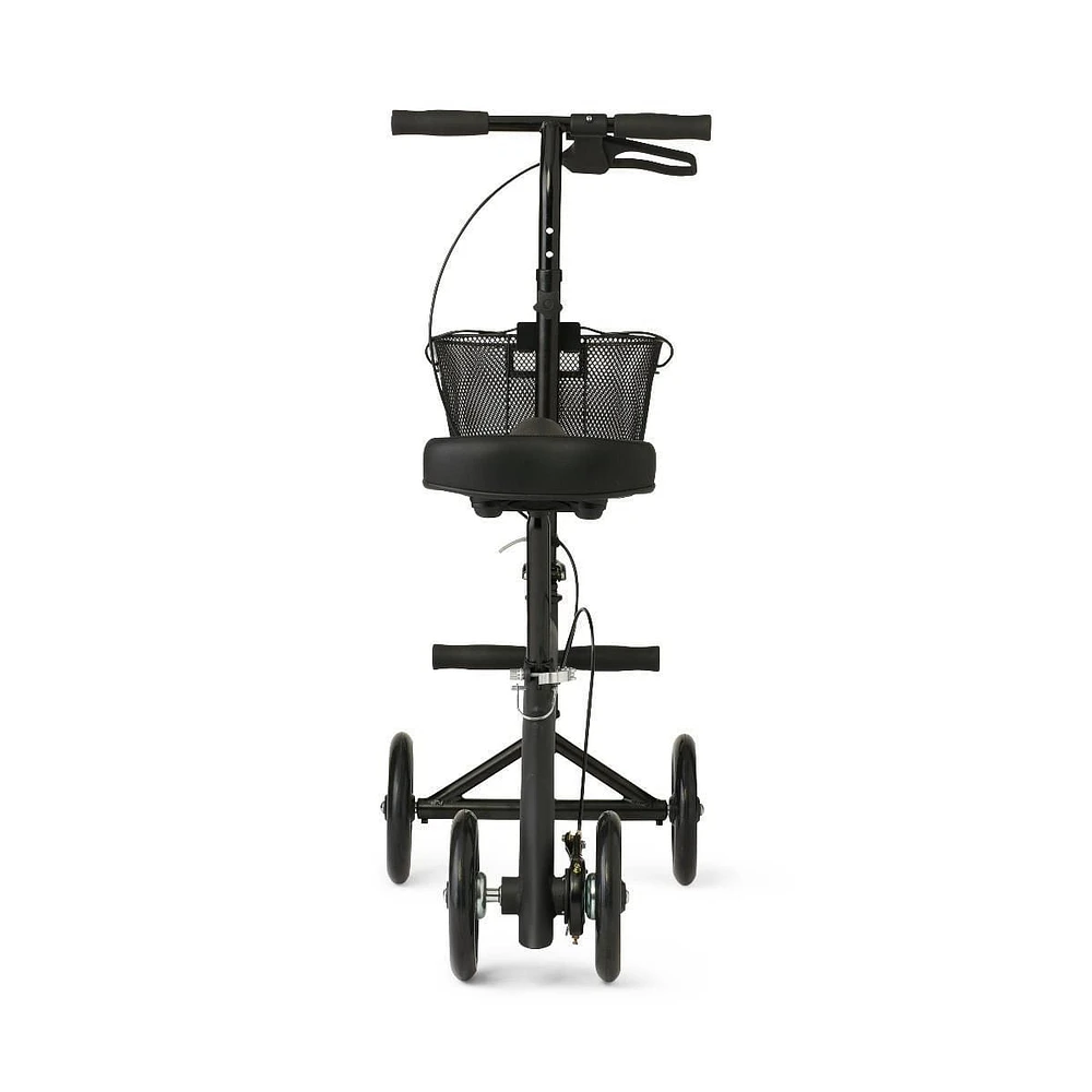 Medline Manual Seated Scooter Knee Walker, Black