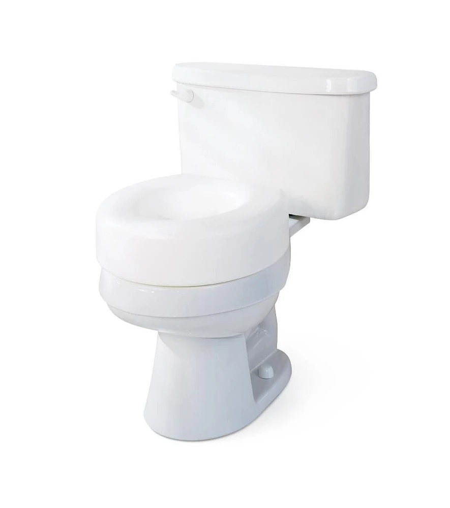 Medline 5" Economy Toilet Seat Riser, No Lock, 400 lb. Weight Capacity