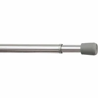 Mainstays 18-28" Adjustable Spring Tension Curtain Rod, 7/16" Diameter, Chrome Finish