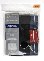 Premium Basics Men's Boxer Briefs, S-XL, 3 pairs