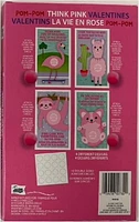 Mello Smello 16CT Pom-Pom Think Pink Valentine Kiddie Cards