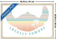 Disney Lilo and Stitch: Beach Vibes - Locally Famous Wall Poster, 14.725" x 22.375" Framed