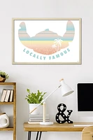 Disney Lilo and Stitch: Beach Vibes - Locally Famous Wall Poster, 14.725" x 22.375" Framed
