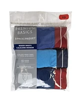 Premium Basics Men's Boxer Briefs, S-XL, 3 pairs