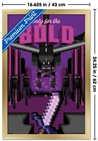 Minecraft: Discover - Only For The Bold Wall Poster, 14.725" x 22.375" Framed