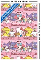 Hello Kitty and Friends: 25 Snack Time - Collage Wall Poster, 14.725" x 22.375" Framed