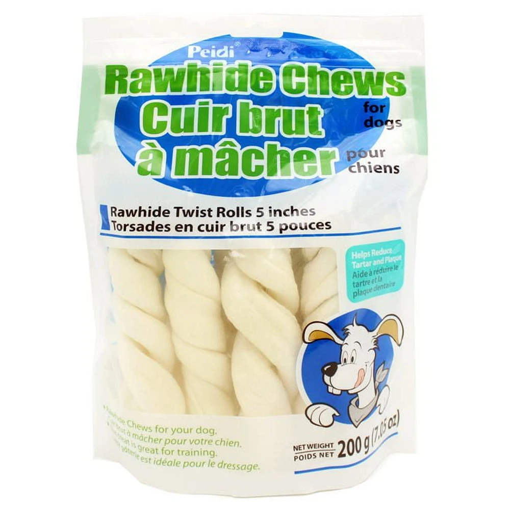 Peidi Rawhide Twist Rolls Dog Chews