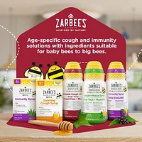 Zarbee's Sirop Complet Toux + Rhume pour enfants, zinc, miel, curcuma, racine de guimauve, vitamines B, feuille de lierre 118 ml