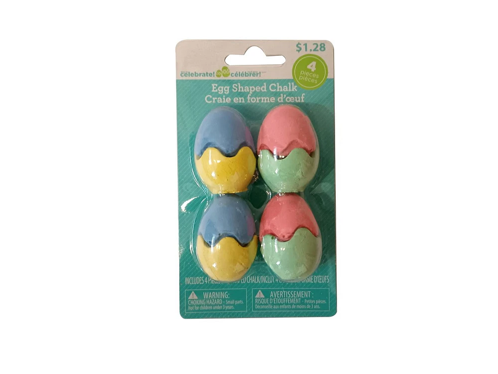 Way to celebrate 4PK Easter Egg Shape Chalk Washable Chalk Outdoor Decor